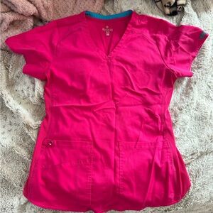Bright Pink Scrub Set